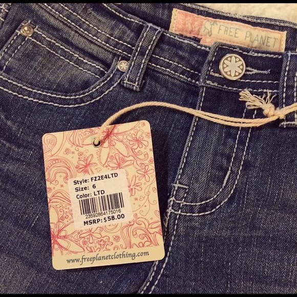 *NWT* Girl's skinny crop capri jeans - Picture 2 of 3